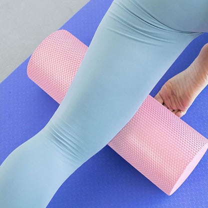 rouleau de massage mousse rose pour liberer vos tensions musculaires en un instant