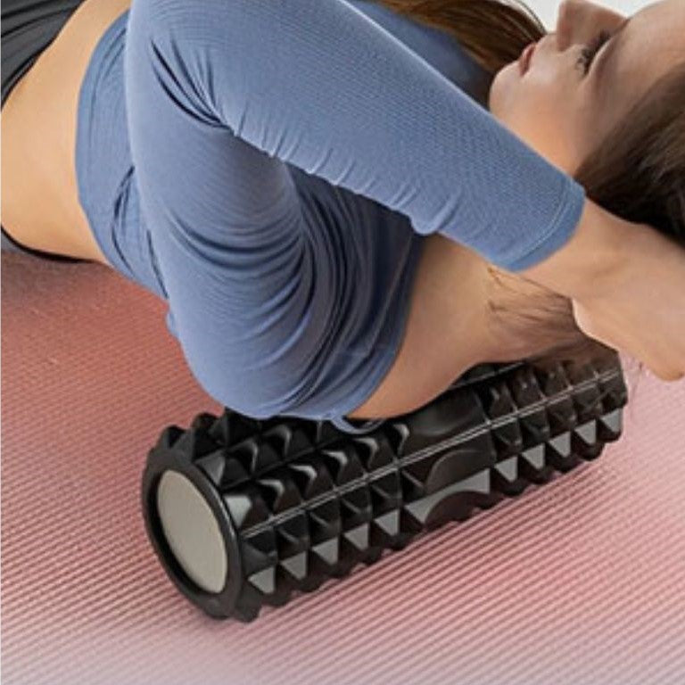 rouleau de massage yoga noir