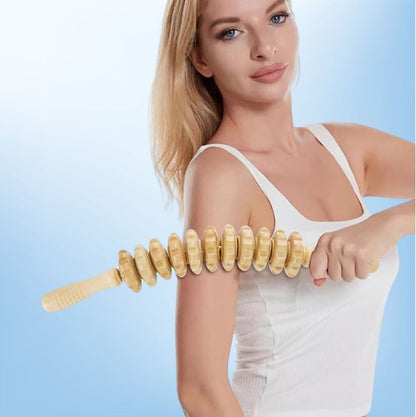 rouleau massage bois anti stress