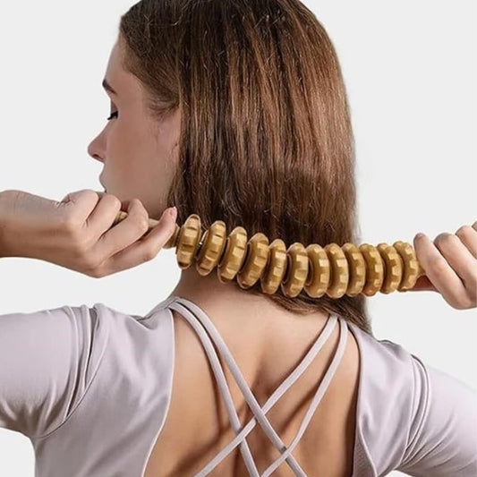 rouleau massage bois cible précisément les points d acupuncture