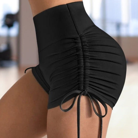 short push up femme froncé noir