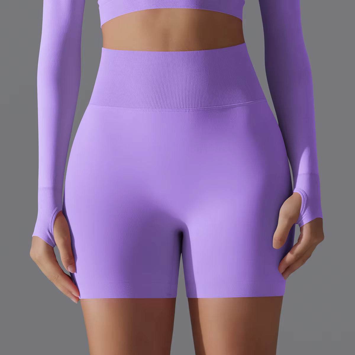 short sport femme fitness violet