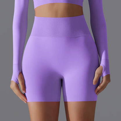 short sport femme fitness violet