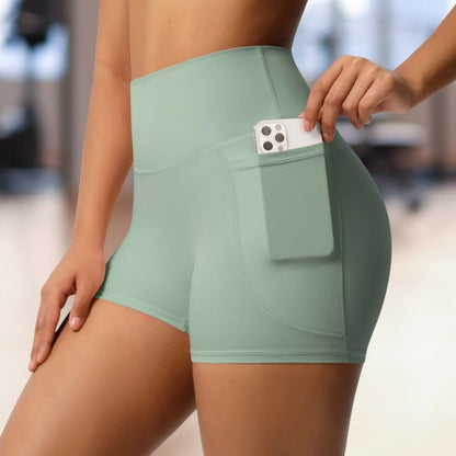 short femme push up pocket vert