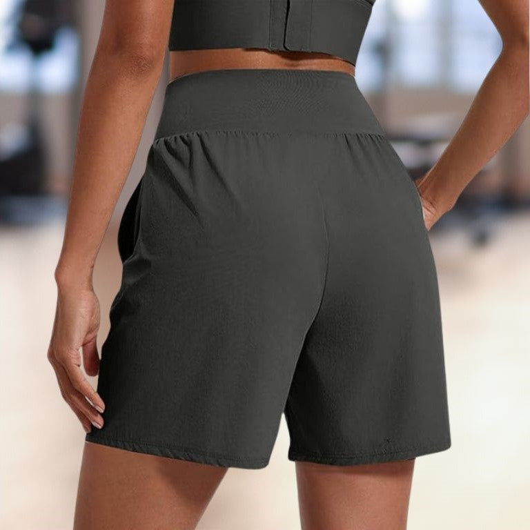 short fitness femme décontracté gris