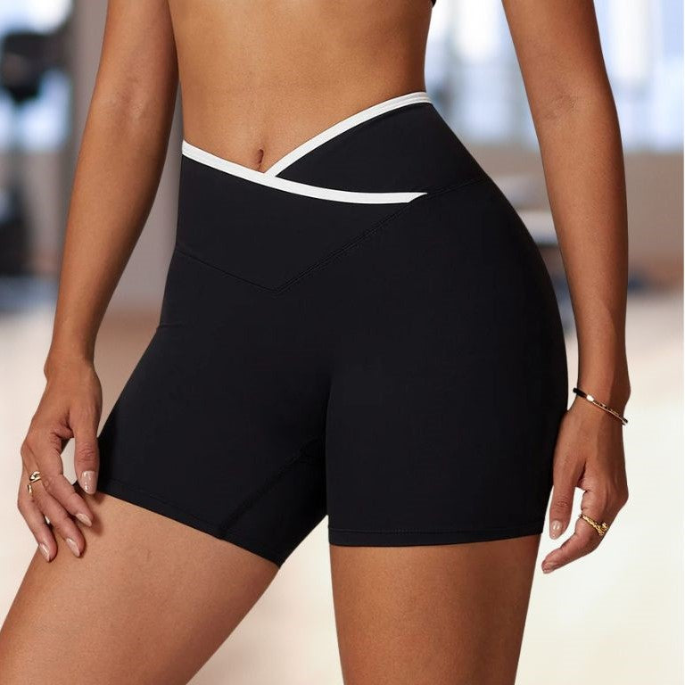 short fitness femme elegant noir