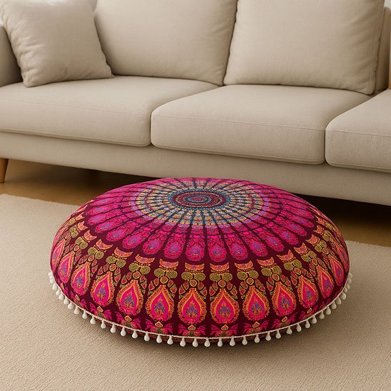 zafu mandala outil de bien être conçu selon des principes ancestraux