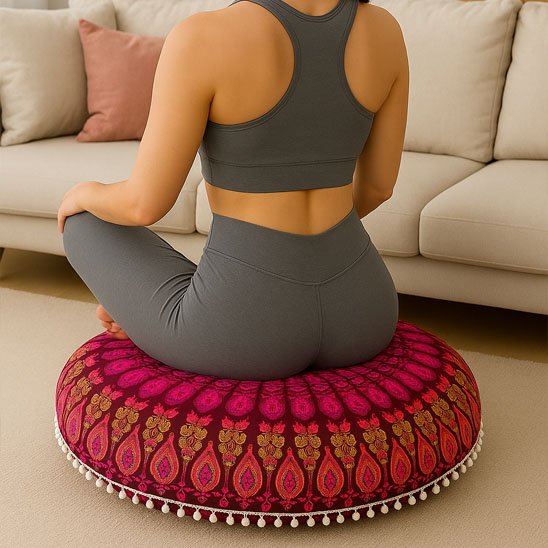 zafu mandala rose fuschia