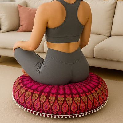 zafu mandala rose fuschia